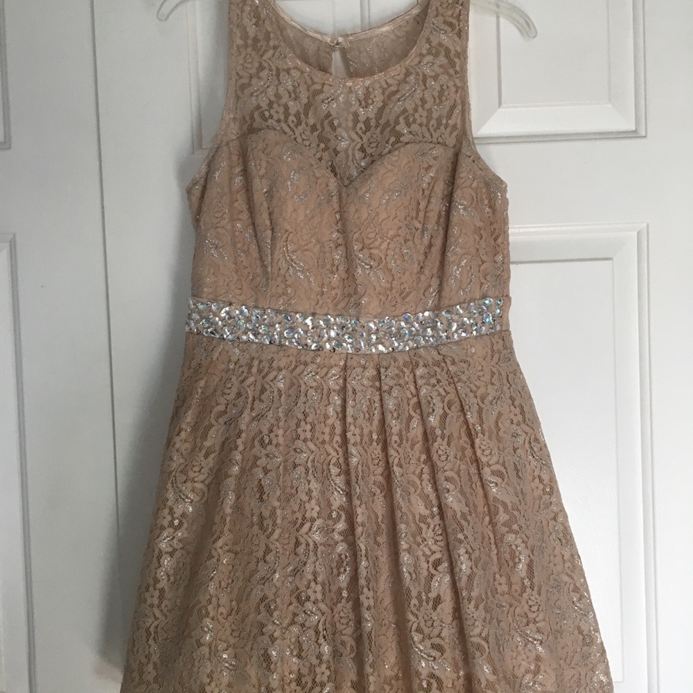 Champagne colored formal/semi-formal dress